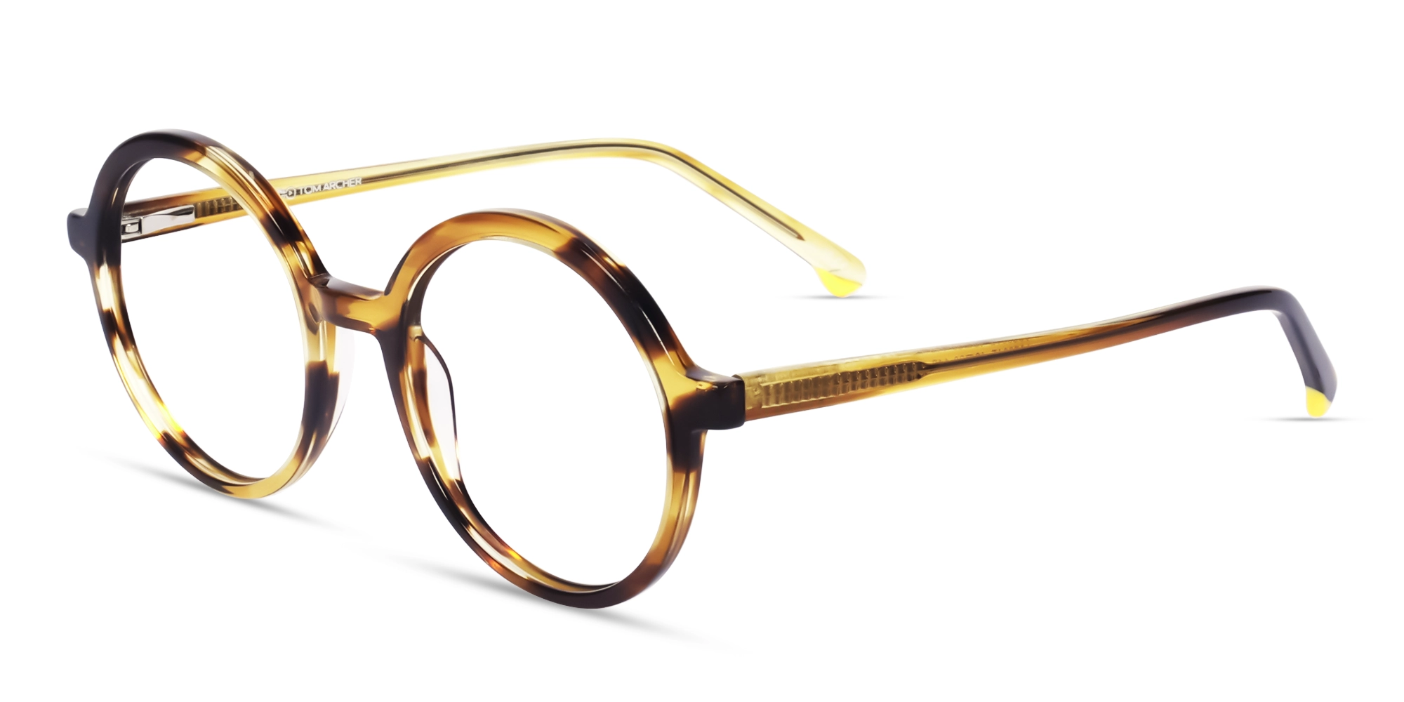 Honey Marble Round Full Rim Acetate Frames-3